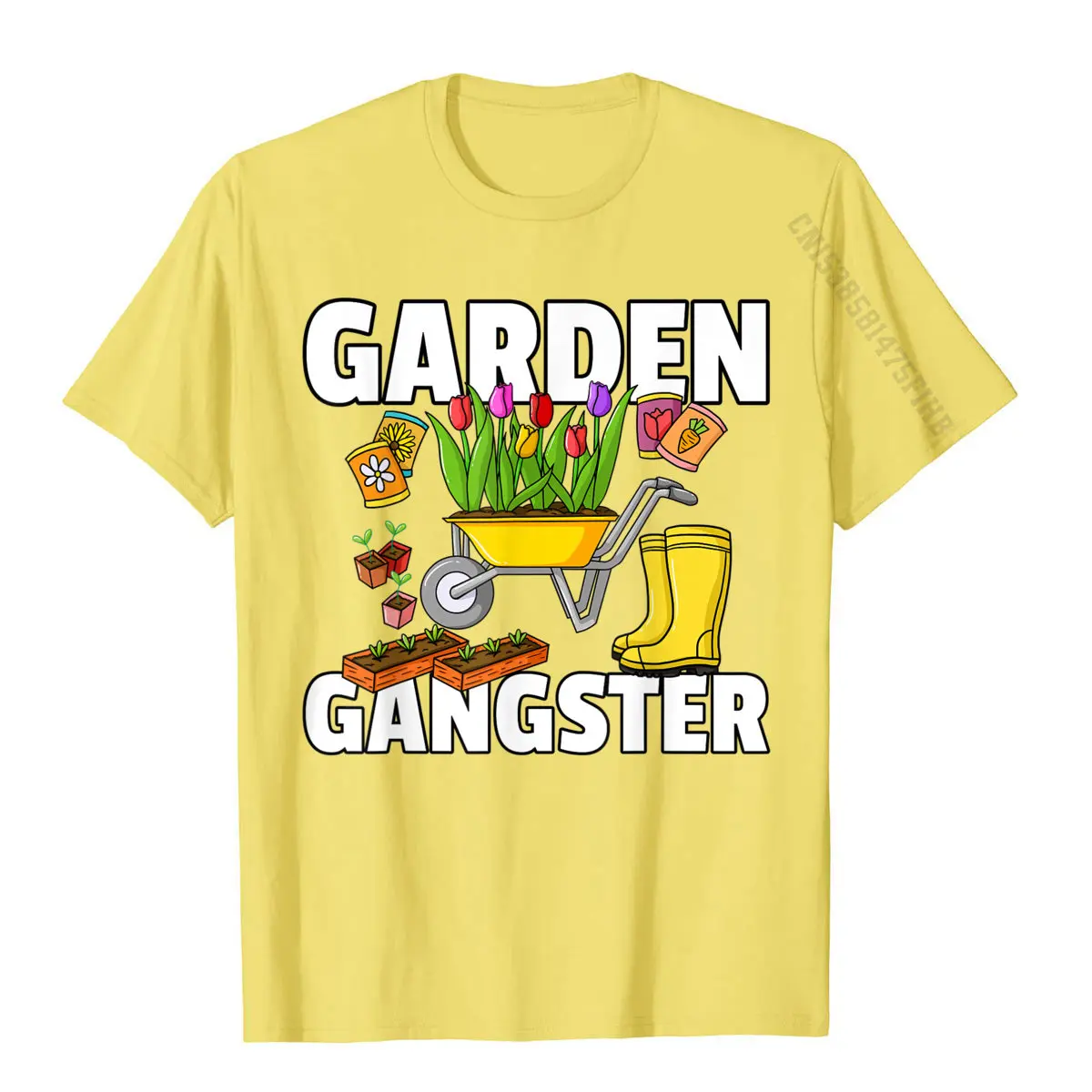 Garden Gangster Gardening Gift For Funny Gardener T-Shirt Family Men T Shirt Cotton Tops T Shirt Funny