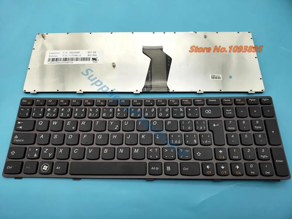 

Original New For Lenovo IdeaPad B590 B590A B590A-ITH B590A-BEI Czech Slovakian Keyboard Black Frame