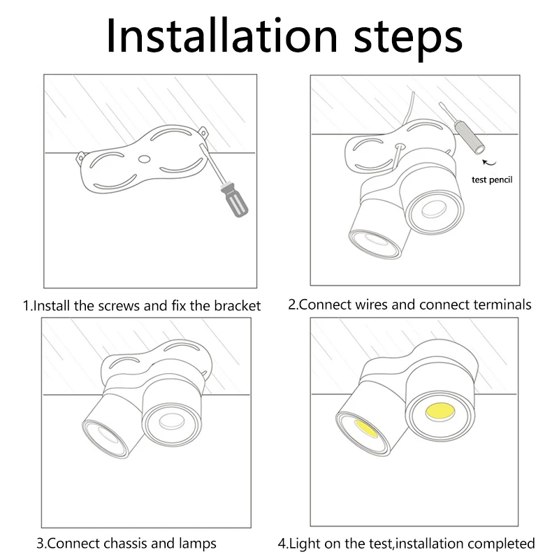 Surface mounted  LED7/12W LvingCeiling spotlight 3000K-6500K Dimmable Fixture Control  Lighting Google dimming Spotlight