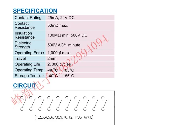5 uds Taiwán negro en línea interruptor 2P2 dos poco dial código interruptor dial plano codificación plano tecla dial 2,54mm