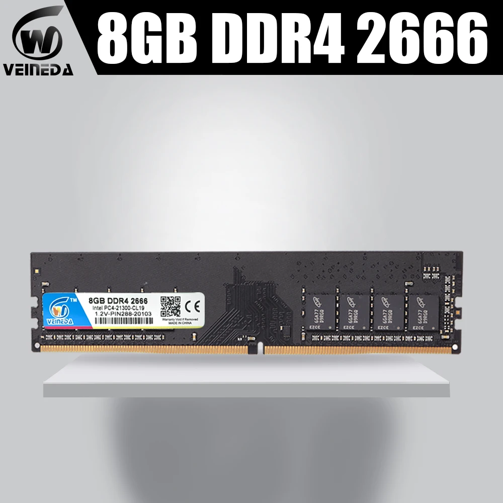 

Оперативная память VEINEDA DDR4, 8 ГБ, 2666 МГц, 1,2 контактов, 2133 в