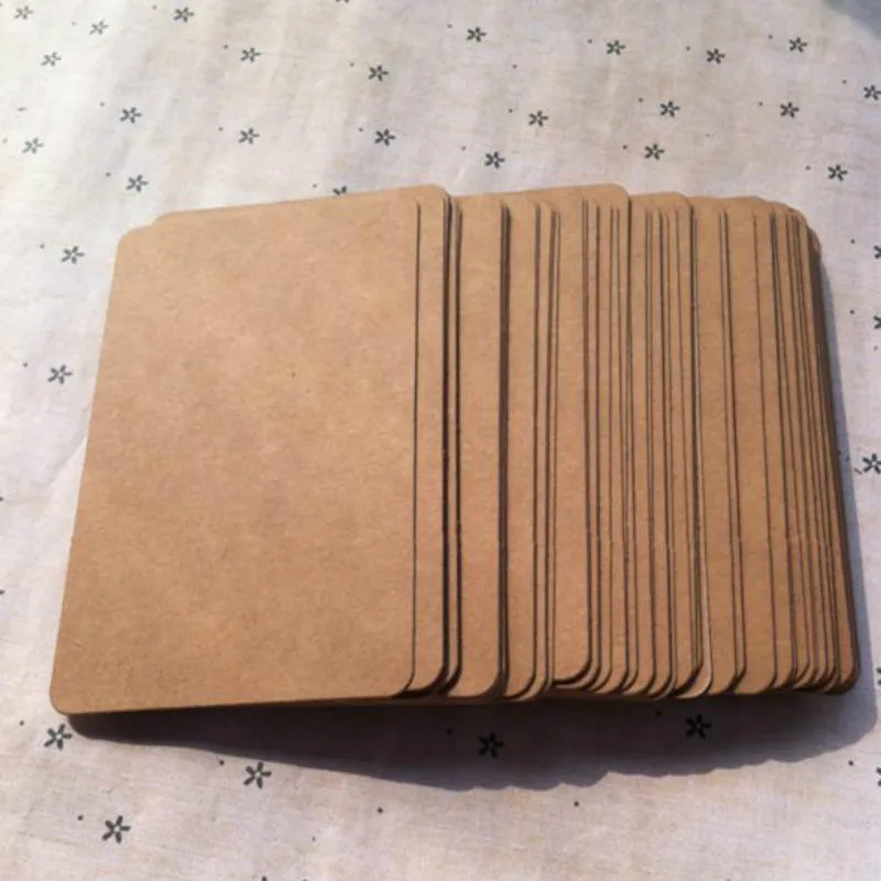 DIY Invitation Card, Hand Made Kraft Paper, Blank Words, 6*10 cm, 100 PCs/Lot