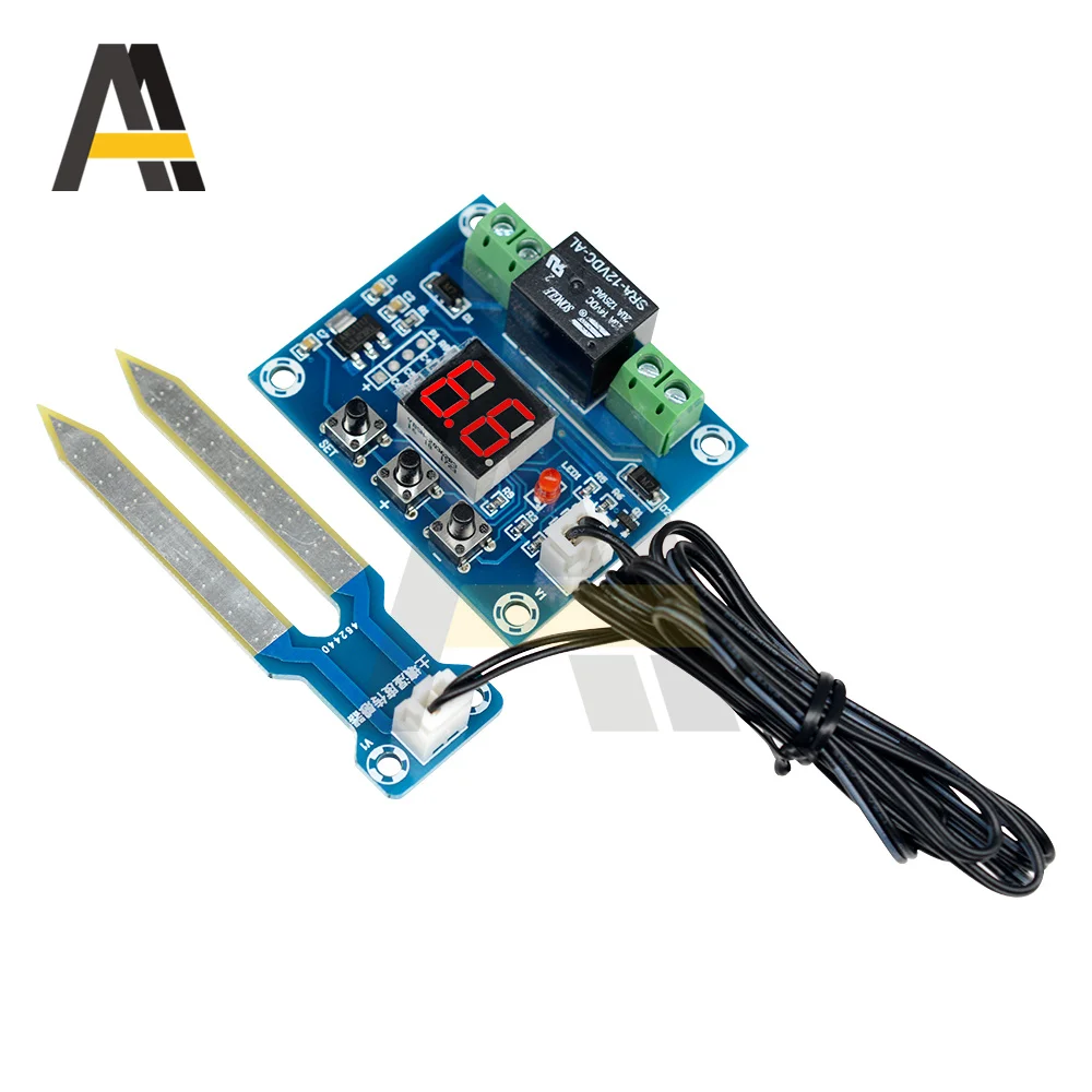 XH-M214 تحكم نظام الري التلقائي سقي وحدة DC12V التربة الرطوبة الاستشعار العرض الرقمي الرطوبة المراقب المالي
