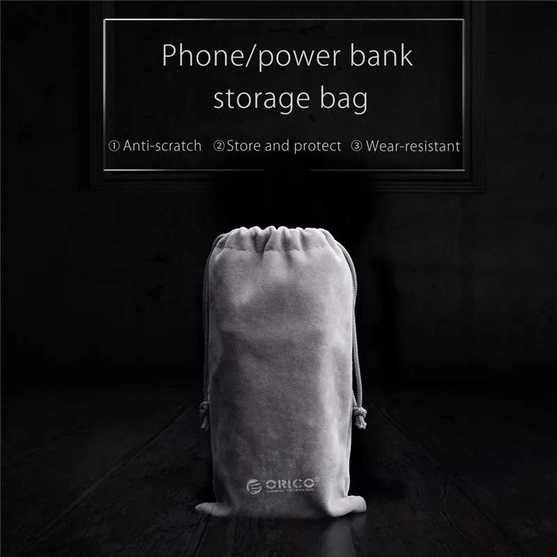 ORICO Soft Storage Bag For Power Bank USB Charger Soft Pouch Case For Powerbank External Battery Mobile