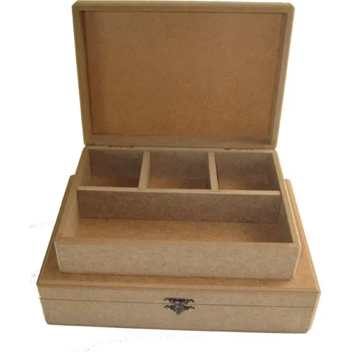 Hobby Wood Four Compartments Sewing Box