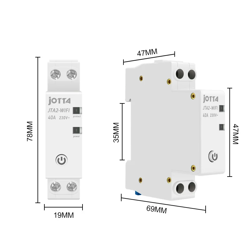 WiFi Circuit Breaker 1P 40A Tuya Remote / Voice Control Mit Alexa Und Google Hause