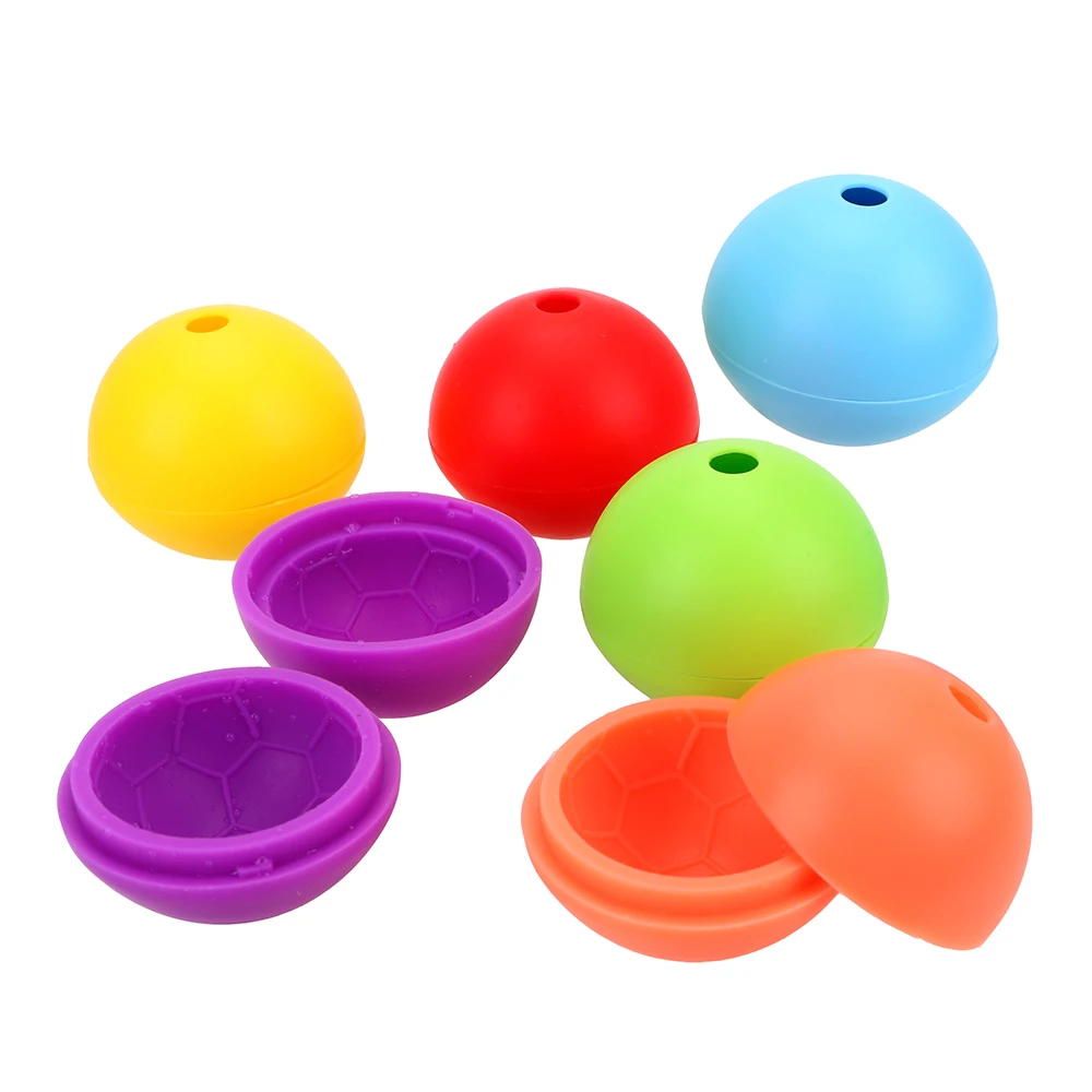 Fußball Einzigen Fall Backen Mold Ice Ball Maker Silikon Eis Formen Whisky Wein Cocktail Ice Cube Küche Backen Werkzeuge DIY
