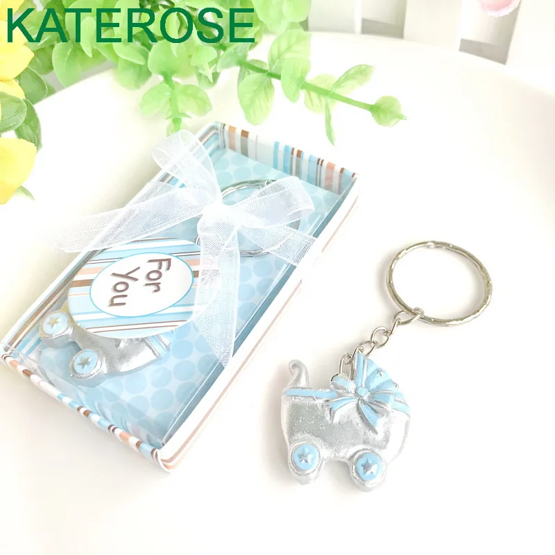 Baby Birthday Souvernir Keychain In Gift Box Newborn Christening Baptism Gift&Giveaways For Guest