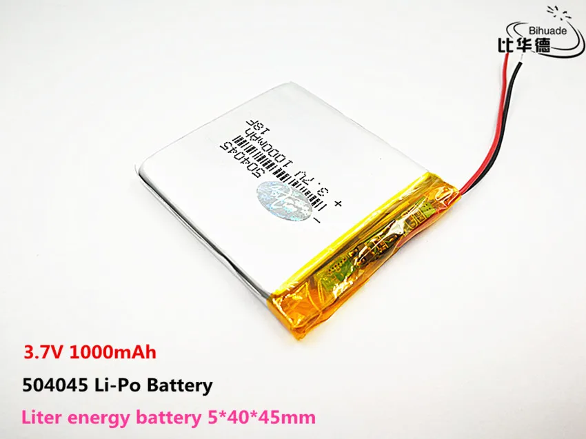 Liter energy battery Good Qulity 3.7V,1000mAH,504045 Polymer lithium ion / Li-ion battery for TOY,POWER BANK,GPS,mp3,mp4