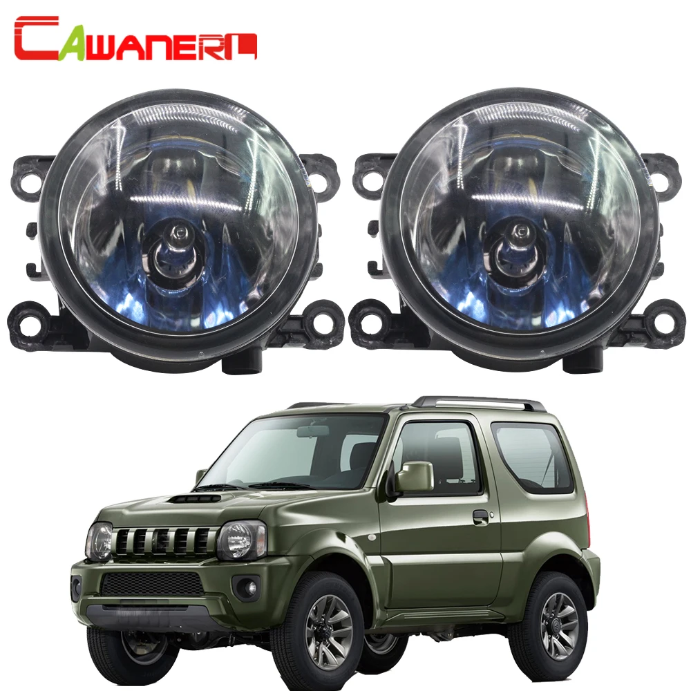 Cawanerl 2 X 100W Car Halogen Front Fog Light Daytime Running Lamp DRL 12V For Suzuki Jimny FJ Closed Off-Road Vehicle 1998-2014