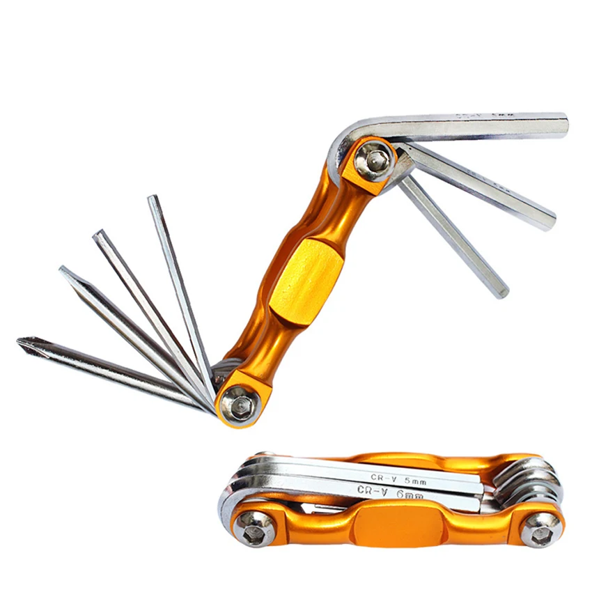 จักรยานหลายเครื่องมือ-7-In-1 Multi-Function ขี่จักรยานเครื่องมือบำรุงรักษา-แบบพกพาที่เชื่อถือได้ซ่อมจ...