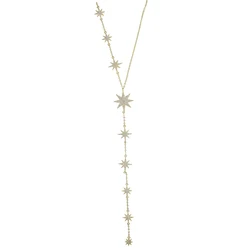 INS Fashion Silver Color Charm Necklace Creative Elegant Zircon Stars Clavicle Chain Jewelry for Women Gifts