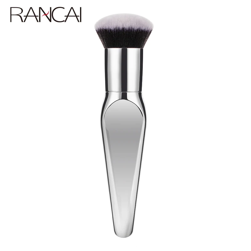 1pcs Powder Single Brush Full Size Skin Care Silver Synthetic Fiber Stippling Brush Make Up Tools Foundation Face brush