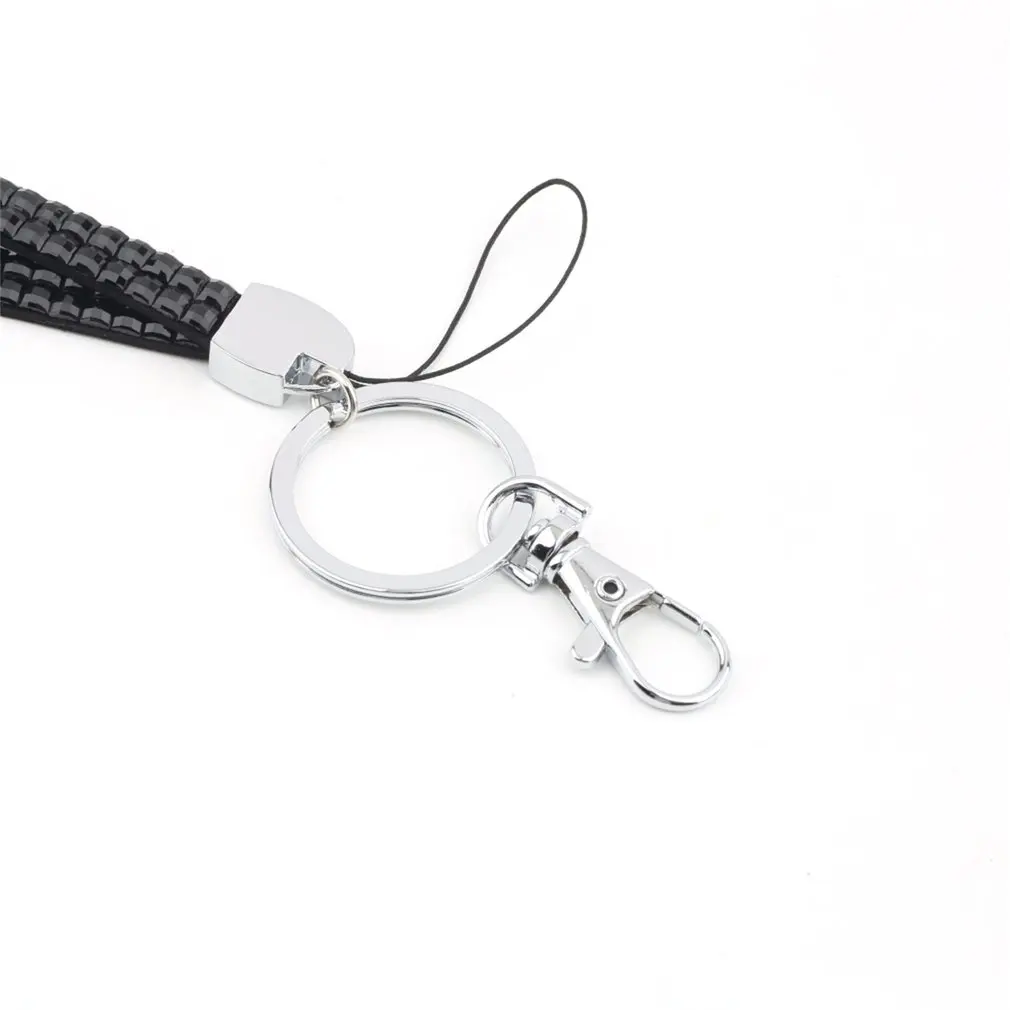 Crystal Glimmering Rhinestone Bling Custom Lanyard & ID Badge Cellphone Key Holder Ring Wholesale