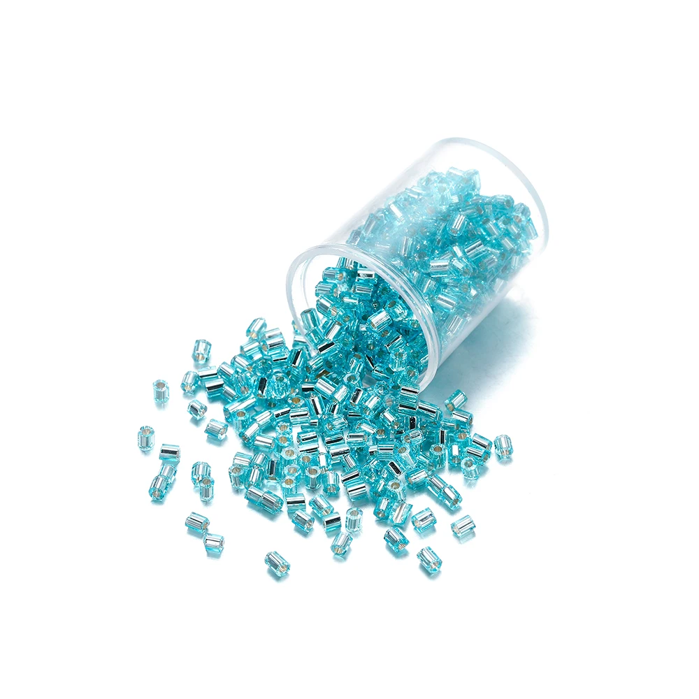 1000/1800 Stück 2 mm sechseckige tschechische Glas zylindrische lose kleine Samennadelperlen für DIY-Armbänder, Halsketten, Schmuckherstellung