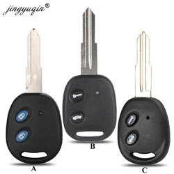 jingyuqin for Chevrolet LOVA Sail Epica Lechi Spark Remote Key 2 Buttons Uncut Brass Blade Blank Key Shell Replacement