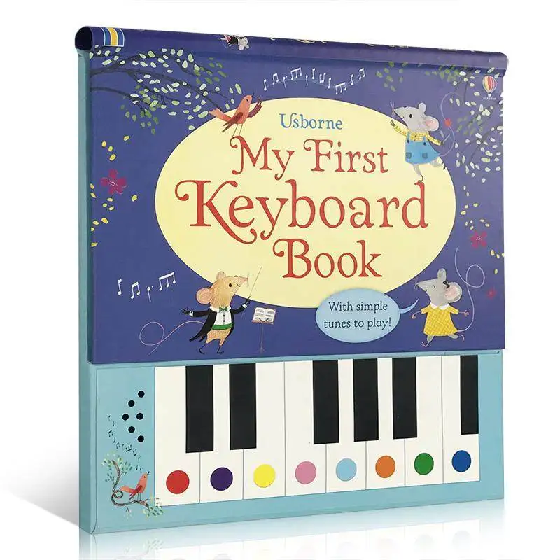 Inglês Original Meu Primeiro Livro De Teclado, 9 Som Nursery Rhyme, Children's Toy Picture, Usborne, Natal