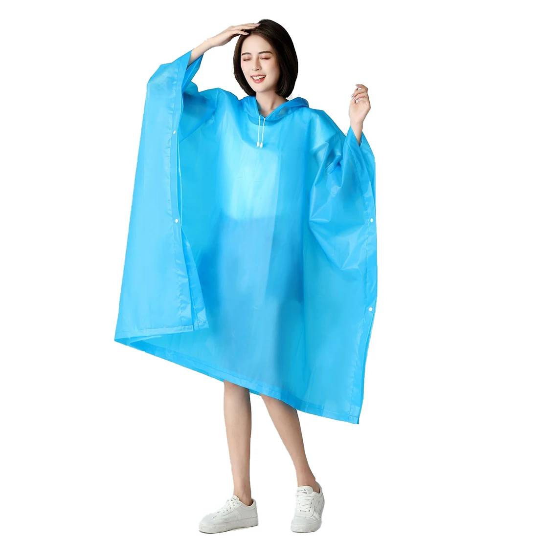 Reusable Women Men Portable Rain Coat Suit Gear Rainwear Poncho Cloak Hoodie Raincoat For Cycling Fishing Hiking Camp with Hood