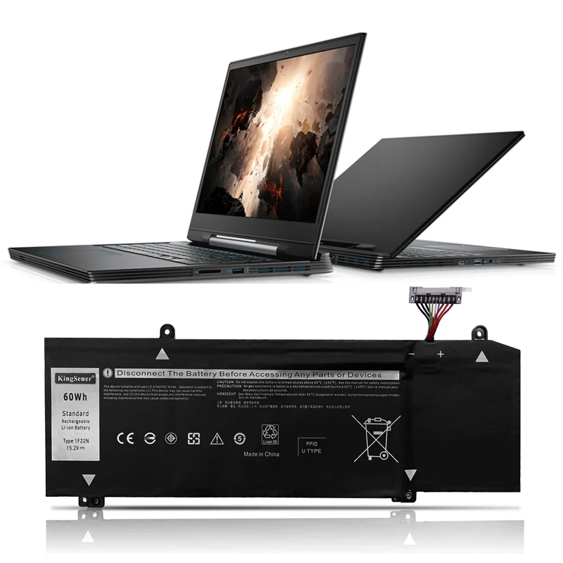 KingSener 1F22N 60WH Laptop-Akku für DELL ALIENWARE 2018 Orion M15 M17 R1 P82F P40E P79F P37E Inspiron G5 5590 G7 7590 7790