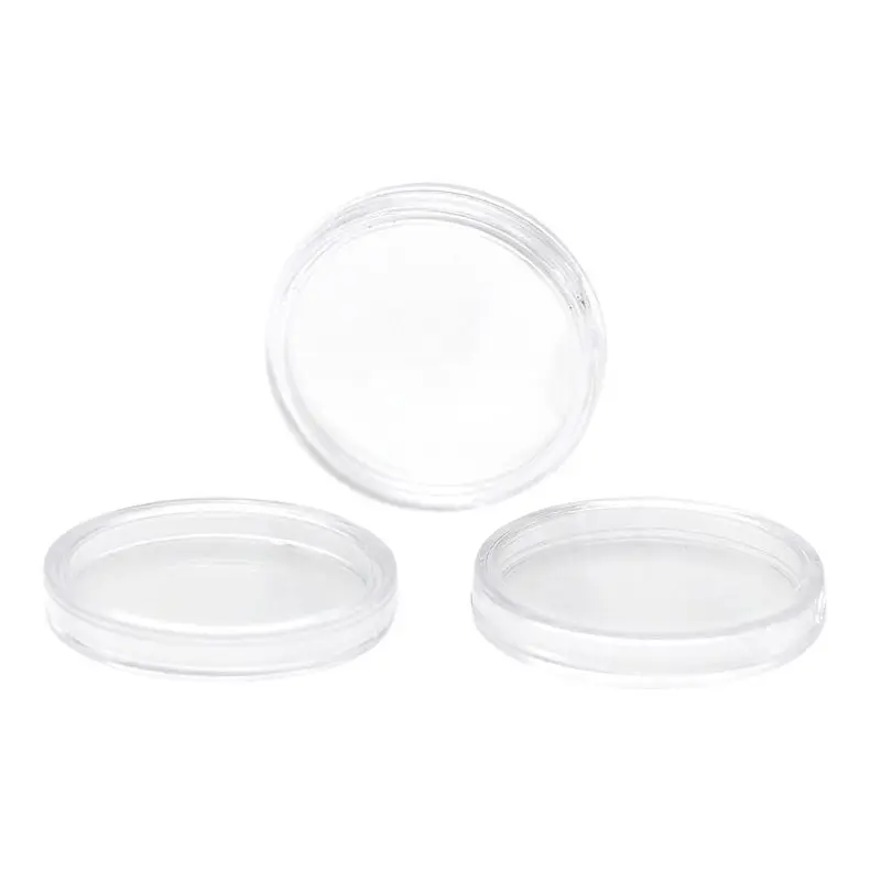 10Pcs Ntag215 Nfc Tags Telefoon Beschikbaar Zelfklevende Etiketten Rfid Tag 25Mm Munthouder Capsules Opbergdoos Clear Ronde vitrines