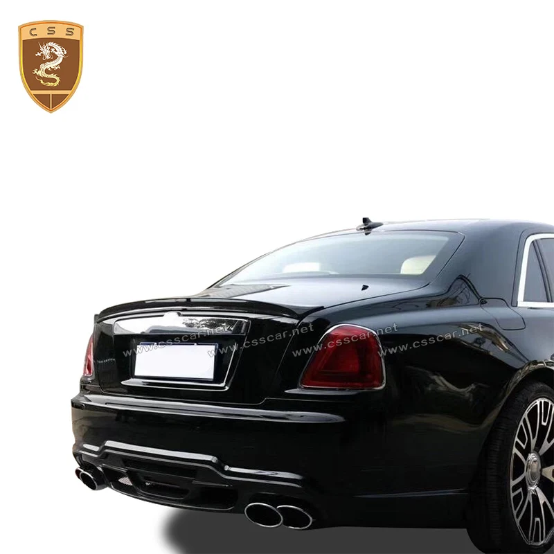 Crabon Fiber Rear Trunk Wing Spoiler For Rolls-Royce Gust Gloss Carbon Fiber Auto Rear Boot Spoiler Tuning WD Style Accessory