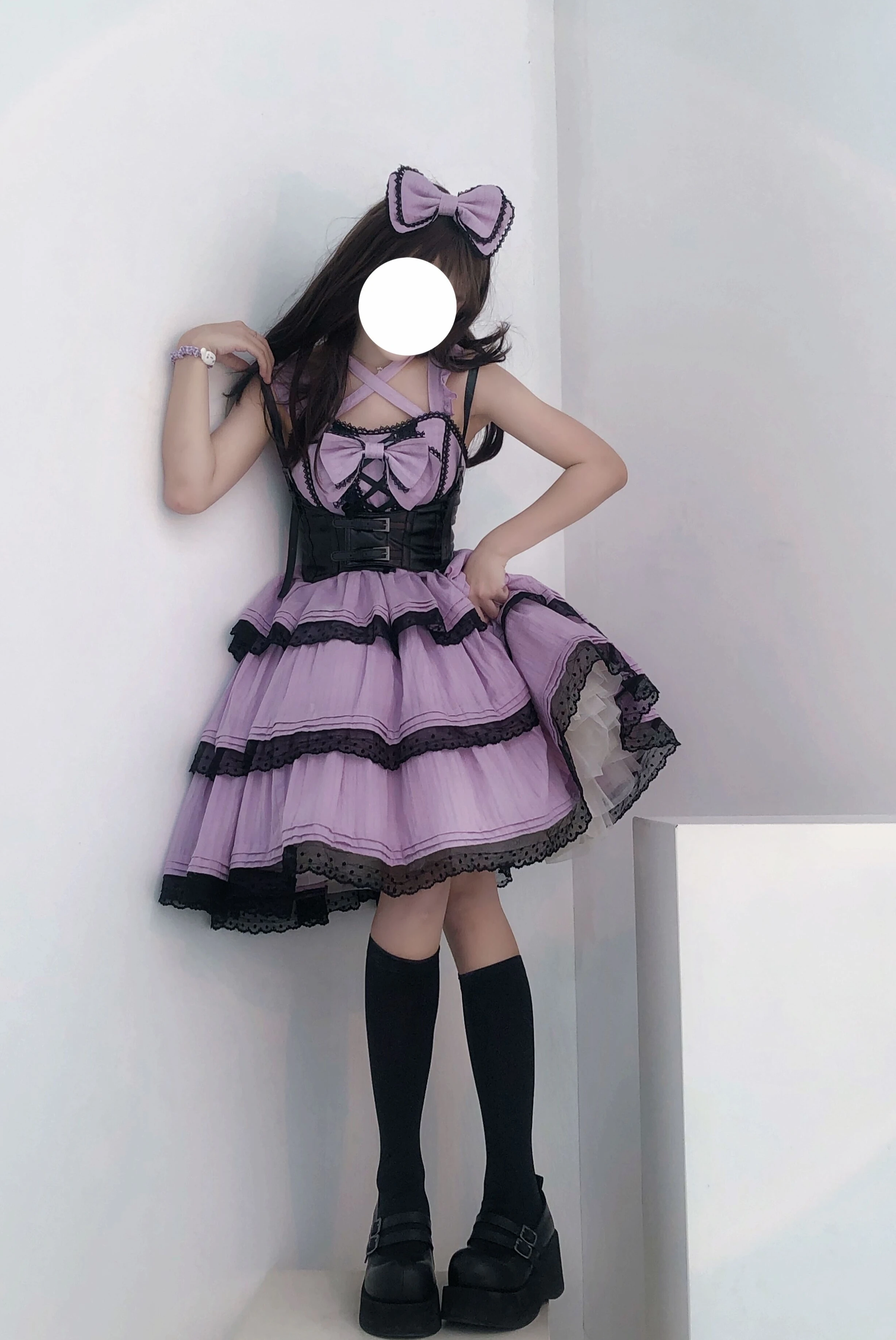 Sweet Lolita Jsk Dress Pure Color Lolita Sweet Kawaii Girl Style Sling Jsk Dress Princess Tea Party Suspender Dress