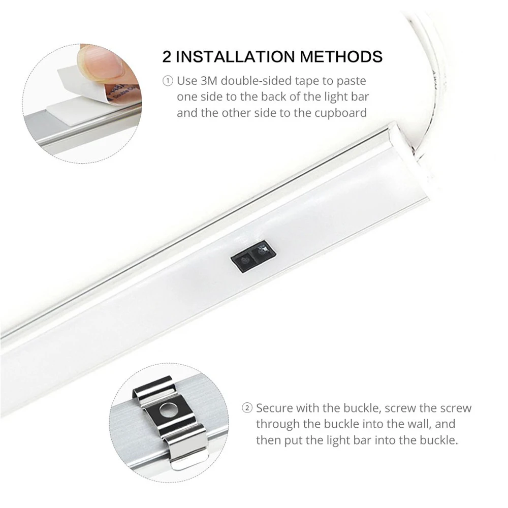 12V LED Bar Light Sweep Motion Sensor lampada a tubo manuale per cucina sotto l'armadio corridoio armadio armadio scale illuminazione domestica