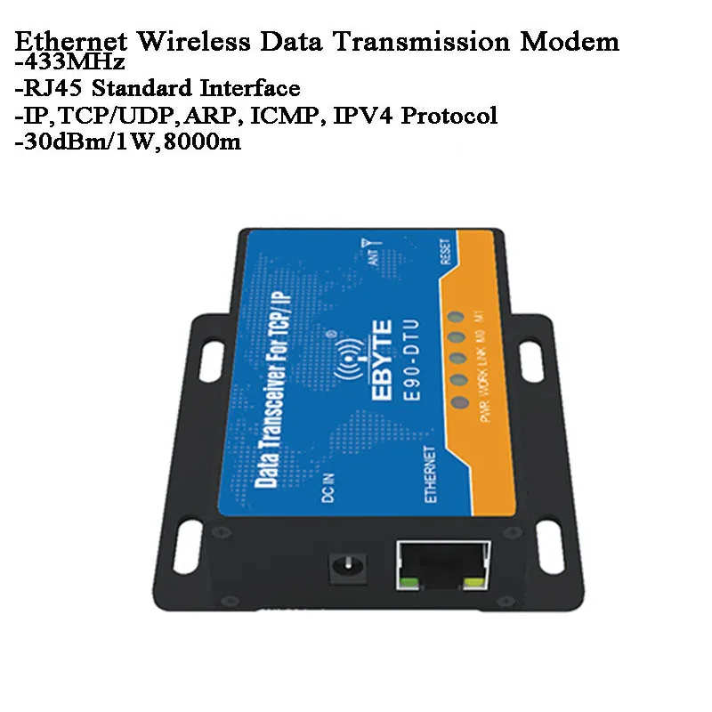 8000m Lora Ethernet Wireless data transceiver module modbus gateway 433MHz RJ45 TCP/UDP Alarm/Home aumation/Smart argirculture