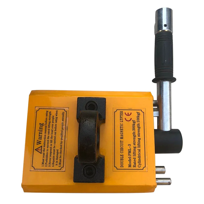 Ventosa a piastra sottile a magnete permanente 300 kg-1 tonnellate doppio circuito magnetico jack a magnete permanente magnetico super forte per acciaio