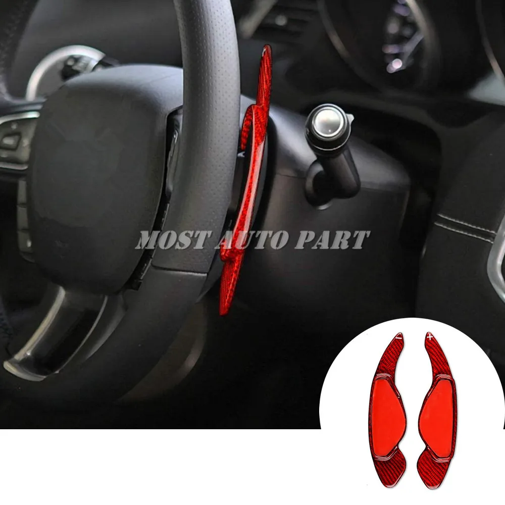 

Real Carbon Fiber Steering Wheel Paddle Shifter For Jaguar XE X760 XF X250/X260 XJ X351 F-type X152 F-Pace X761 Red/Black