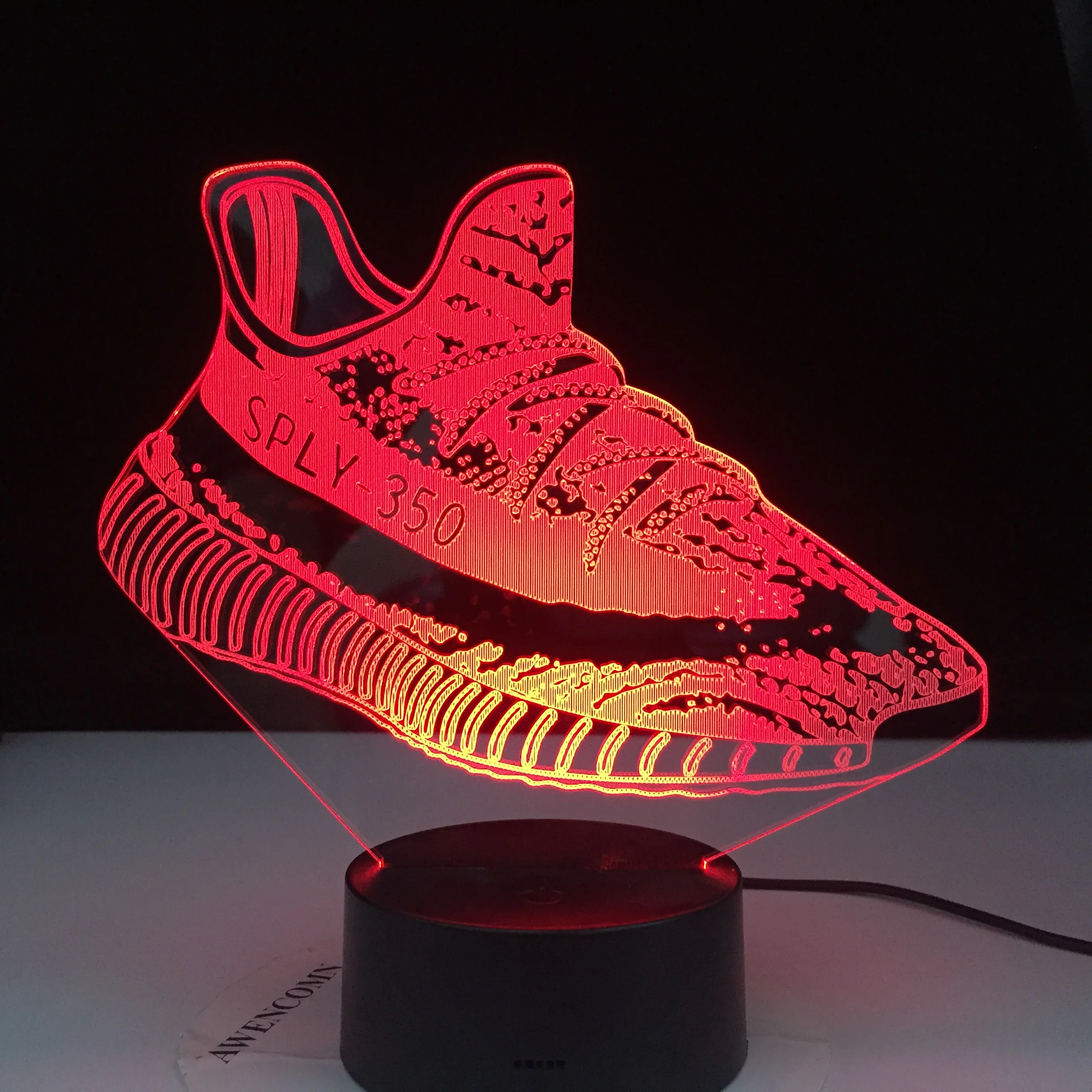 

Shoe Styling Table Lamp Kid Bedroom 3D LED Touch Switch Colorful Gradient NightLight Home Decoration Mood Lighting Visual Casual