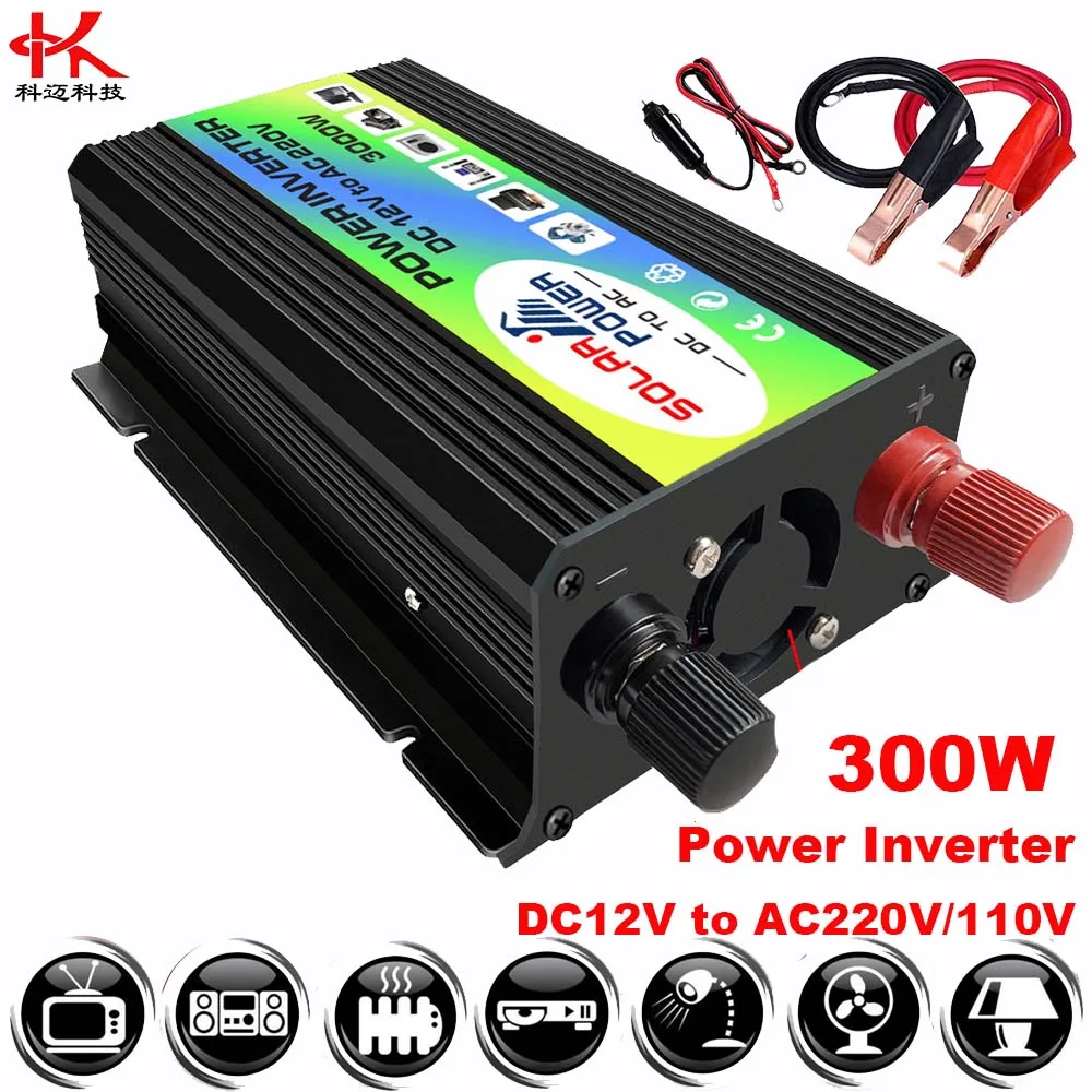 

Car Power Inverter 12V to 220V 110V 300w Peak 3000W Transformer Converter DC to AC Charge Inversor 12 v to 110 v 220 v T1B