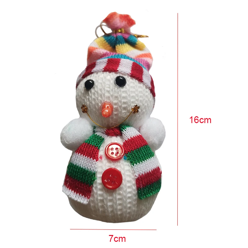 Cute Lovely Snowman Figure Doll Christmas Tree Car Pendant Windows Decoration Ornament Classic New Year Xmas Decoration Articles