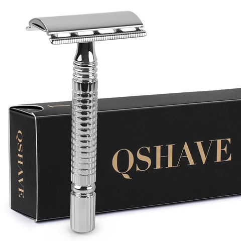 Qshave Классическая безопасная бритва для мужчин - идеальный инструмент для гладкого бритья — изображение товара