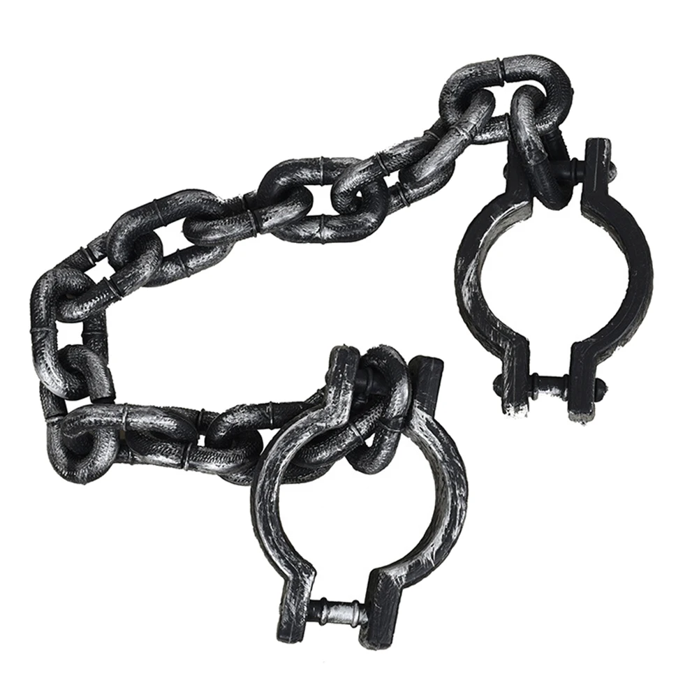 Halloween Party Plastic Handcuffs Fetters Shackle Decorate Prisoner Cosplay Prop