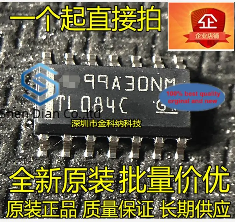 

10 шт., 100% оригинальные новые модели TL084CDR TL084C, микросхема операционного усилителя IC SOP14 feet