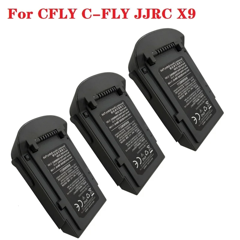 11.4V 1000mAh Lipo Battery For CFLY C-FLY Dream / JJRC X9 Drone RC Quadcopter Spare Parts  Accessories CFLY Dream Battery 1-5Pcs