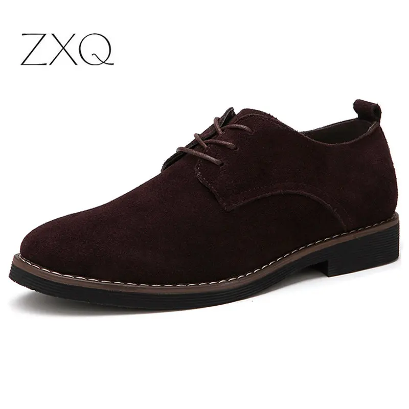 Plus Size 38-48 Oxford Men Shoes PU Suede Leather Spring Autumn Casual Men Leather Shoes Male Dress Shoes