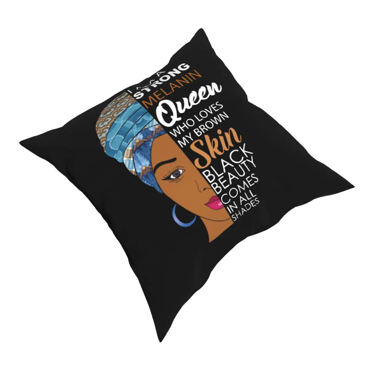 Strong Black Melanin Queen African Queen Pillowcase Soft Polyester Cushion Cover Decorative Throw Pillow Case Cover Home