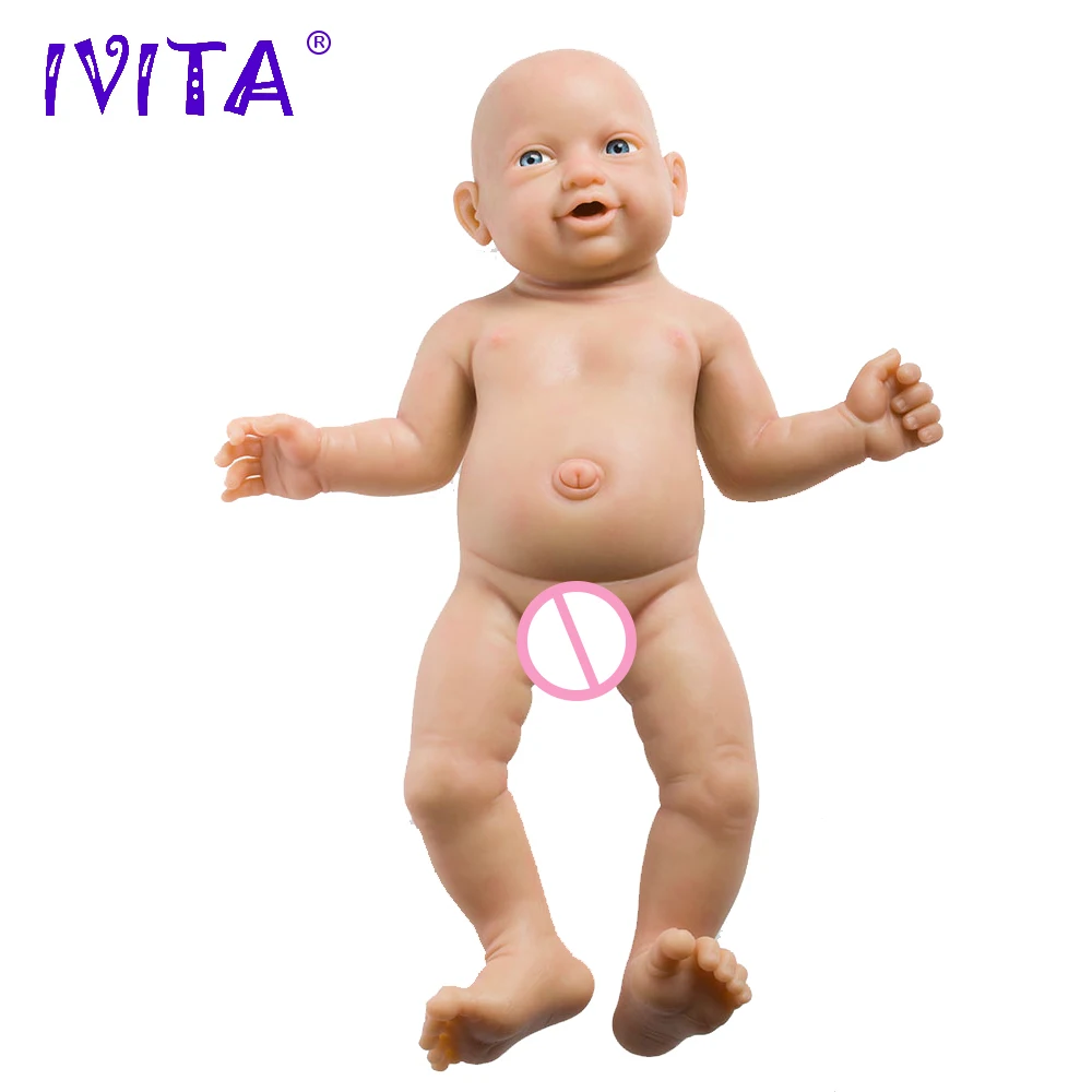 IVITA-Bonecas de silicone reborn para crianças, brinquedos realistas, menina realista, olhos de 3 cores, escolhas suaves, 59cm, 5210g, WG1513