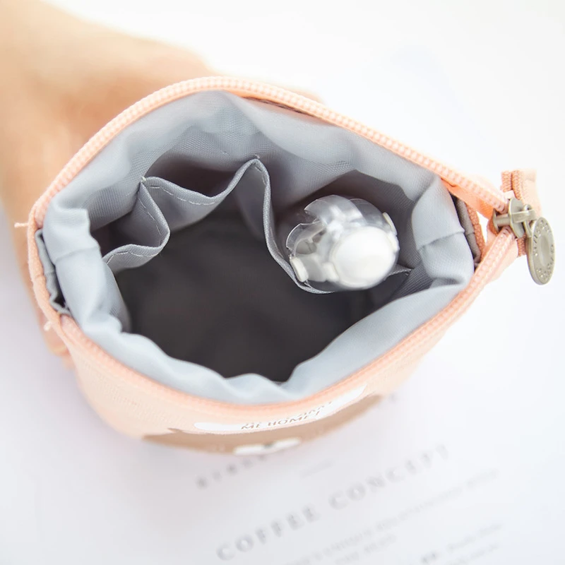 Cute Large Capacity Retractable Pencil Case Kawaii Pen Box Girls Cosmetic Storage Bag Stationery School Office Supplies