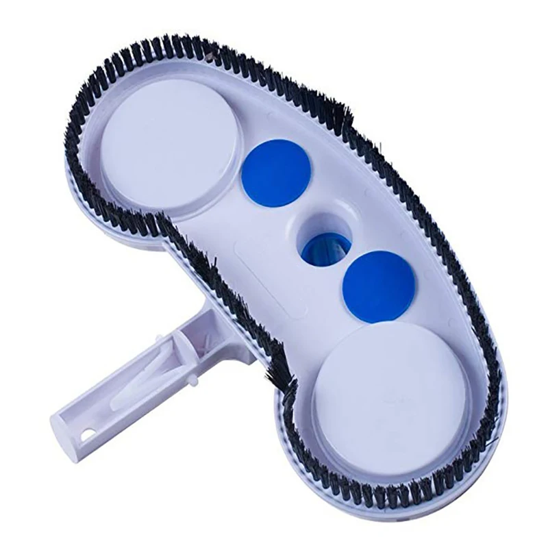 Swimming Pool Suction Vacuum Head Brush Cleaner Hard Curved Cleaning Tools Wall & Floor Brush Bristles Cleaner Broom