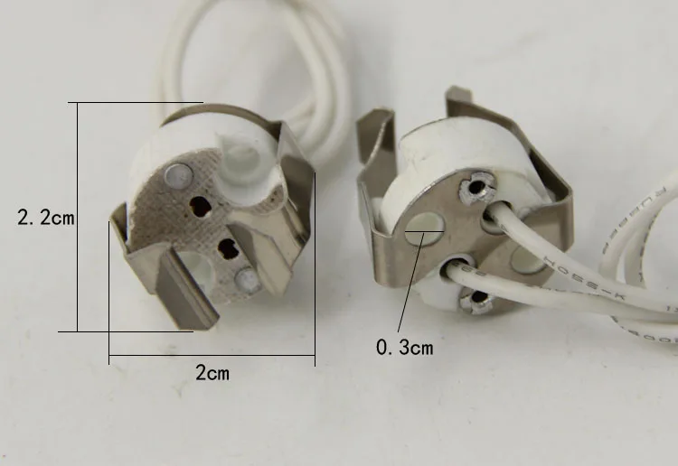 4pcs  25pcs LED MR16 Socket, GU5.3 Socket, LED Halogen Lamp Ceramic Wire Connector Base Socket Adapter MR16 MR11 G4 GU5.3 Socket