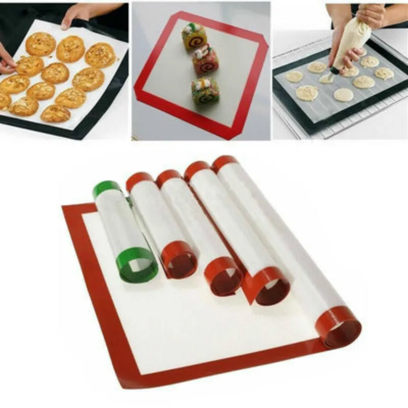 Green Edge/Red Edge Silicone Baking Mat Non Stick Pastry Oven Cake Baking Sheet Liner Pastry Tools For Kitchen