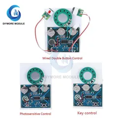 Tarjeta grabadora de música de sonido 30S, Control de teclas fotosensibles, Chip programable, módulo de Audio para tarjeta de felicitación, bricolaje