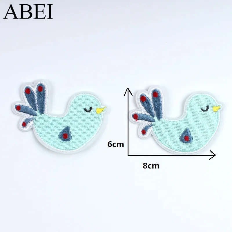 10pcs Cartoon Birds Patch Iron On Sew On Animal Stickers DIY Apparel Repair Badge Farbic Appliques for Jeans Backpack Coats