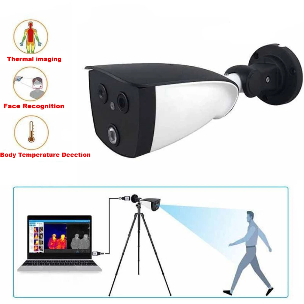 

Thermal Imaging Camera Optical Bi-Spectrum Network Bullet IP Camera Thermal Measuring AI Human Body Temperature Detector Camera