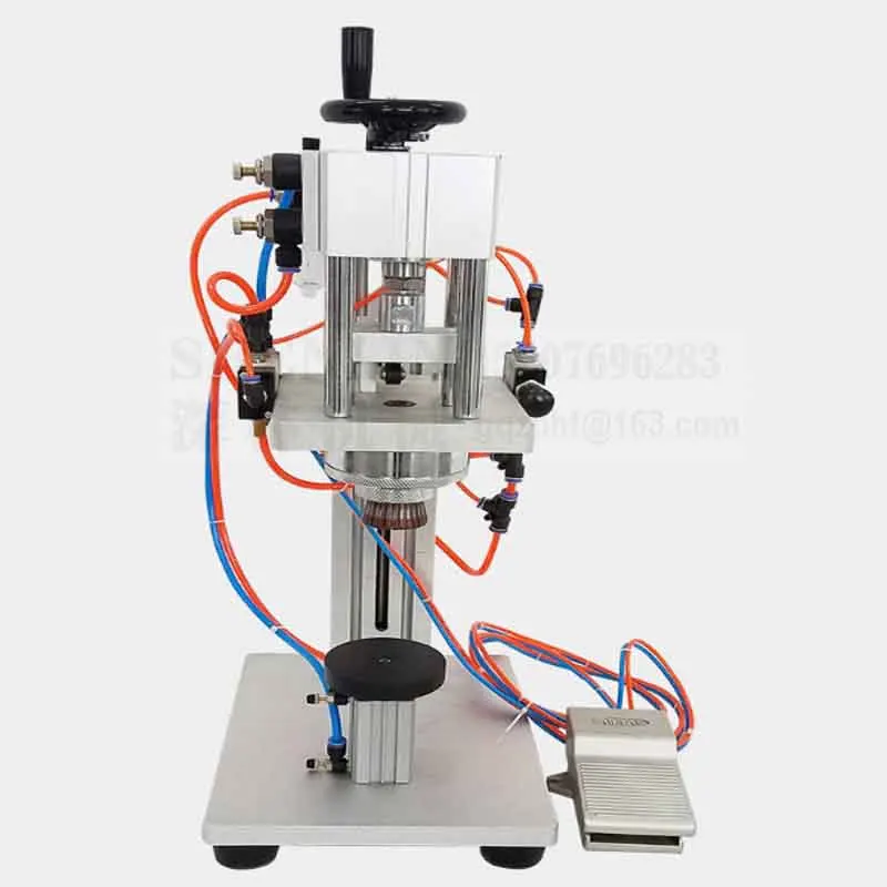 SHENLIN Pneumatic Perfume Crimping Machine Capper Metal Cap Press Machine Cap Sealing Machine Perfume Crimper Sealer