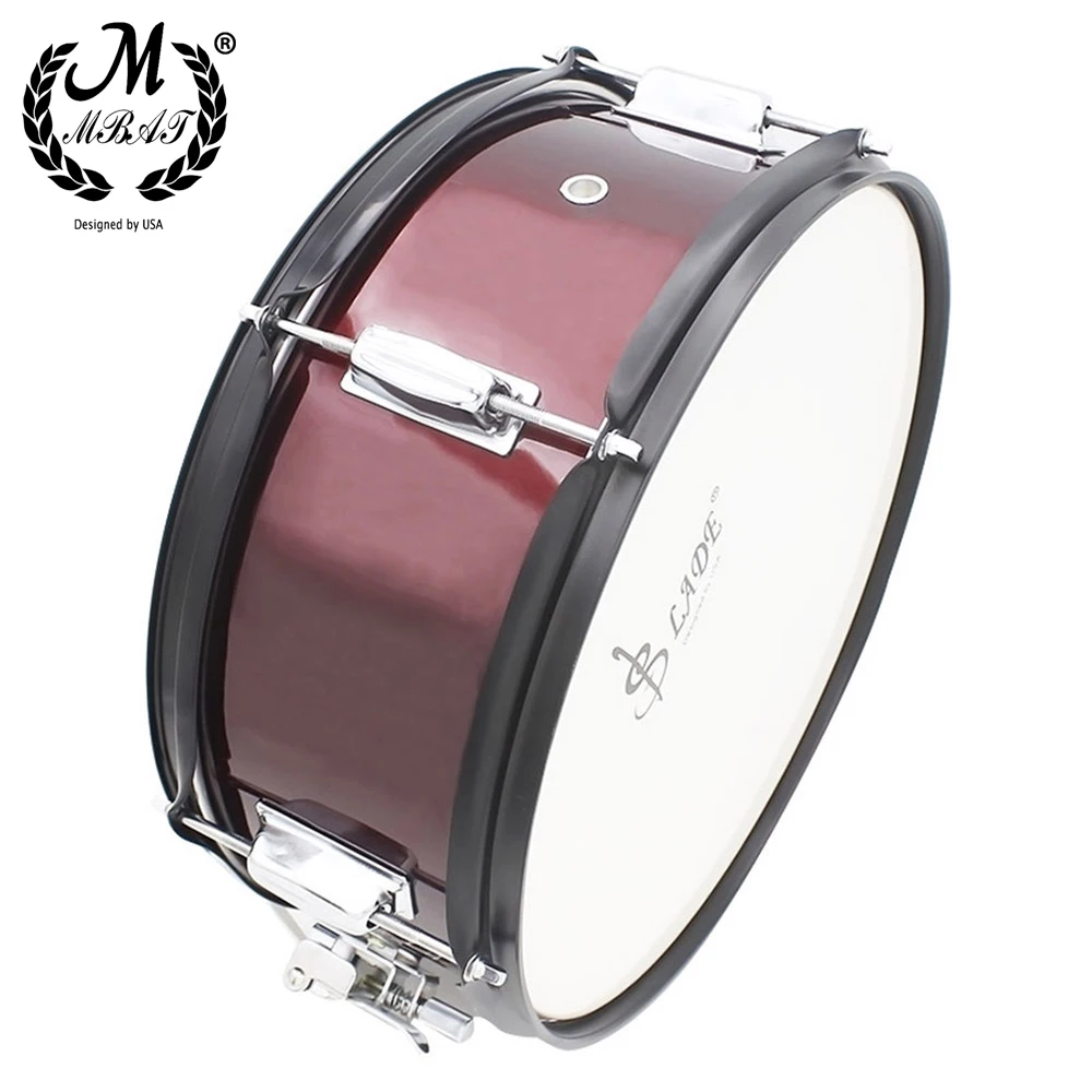 M MBAT 14 Inch Snare Steel Drum High quality Percussion Instrument Jazz Drum Set with Drumsticks Strap Music Accessories