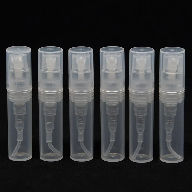 50pcs 2ml 3ml 4ml 5ml Empty Transparent Plastic Spray Bottle Makeup Perfume Atomizer Refillable Bottle Perfume Spray